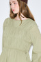 RUFFLED LONG SLEEVE DRESS SAGE - 7