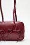 Lola Bowknot Baguette Bag Burgundy - 7