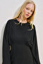 Linen Mixed Wide Sleeve Dress Black - 7