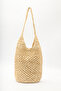 Braided Straw Crossbody Bag Beige - 5