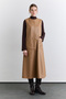 Pocket Detail Leather Dress Camel - 2