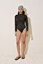 Surf Swimsuit with Knot Detail Brown - 2