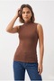 Body de damă din viscoză, fără mâneci, model basic - 2