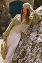 Lace-Detail Muslin Blazer Yellow - 2