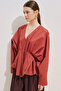Pleated Waist Design Shirt Tile Print - 6