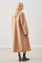 Double-Breasted Wool Coat Milk Brown - 8