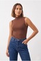 Body de damă din viscoză, fără mâneci, model basic - 4