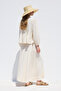 Tie-Up Detail Muslin Blouse Ecru - 6