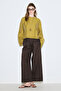 Wide Sleeve Dress Bluz Yellow - 3