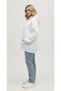 White Hooded Model Oversize Plus Size Regular Fit Unisex Large Size Sweatshirt - 3