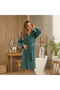 Armın Bamboo Unisex Bathrobe Smoke Turquoise - 4