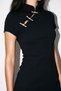 Black Buckle Detailed Midi Dress - 3