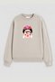 Women's Premium Fabric 3 Thread Threaded Frida Printed Sweatshirt
