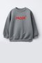 Unisex Child Mother Printed 3 Thread Fabric Cotton Sweatshirt