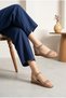 Nova 4 Women's Stoned Double Strap Sandals with Elastic Back, Comfortable Sole, Stylish Daily Summer Flat Sandals