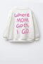 Unisex Kids' Cotton Crew Neck T-Shirt with Printed Back