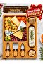 Wooden Cheese Serving Plate with 6+1 Compartments – 3-Piece Cheese Knife Set Deli Presentation Board