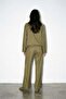 Olive Zippered Jacket and Relaxed Fit Drawstring Pants Set - 4