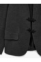 Long Sleeve Ornate Buttoned Judge Collar Blazer Jacket with Napoleon Closure - 8