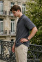 Men's Trend Relax Fit Black Linen Shirt - 4