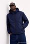Men's Trend Zippered Navy Blue Raincoat & Windbreaker - 4