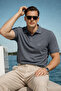 Men's Casual Comfortable Smoked Polo Collar T-Shirt - 2