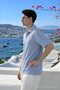 Men's Cotton Pack Short Sleeve M.Gray Polo Collar T-Shirt - 4