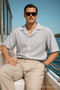 Men's Casual Oversized Gray Linen Stylish Shirt - 2