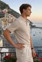 Men's Basic 100% Cotton Stone Polo Collar T-Shirt - 4