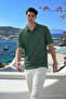 Men's Cotton Pack Short Sleeve Khaki Polo Collar T-Shirt - 3