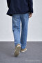 Men's Casual Premium Navy Blue Baggy Jeans - 6