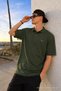 Men's Cotton Pack Trend Khaki Polo Collar t Shirt - 3