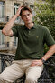 Men's Elite Comfort Khaki Polo Collar T-Shirt - 3