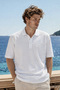 Men's Premium Comfort White Polo Collar t Shirt