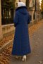 Full Length Nova Quilted Coat Navy Blue Hm2957 - 3
