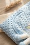 Luxury Embossed Welsoft Blue Teddy Bear Baby Swaddle - Hooded Soft Baby Sleeping Bag and Blanket - 5