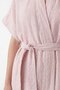 Crinkle Red Striped Short Kimono - 3