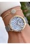 Brand Original - Yellow Silver Color- 2 Year Warranty Women Wrist Watch - Bracelet Gifted 010Dkl00-610 - 6