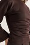 Women's Bitter Coffee Long Sleeve Waist Fitted Pleated Detailed Modal Blouse 611 60286494 - 6