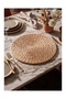 6-Piece Wicker Placemat Set - Natural Seagrass Placemat - Knitted Round Placemat - Tableware Presentation Mat - 3