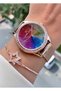 Brand Original - Rose Gold Color- 2 Year Warranty Women Wrist Watch - Bracelet Gifted 010Dkl00-645 - 3