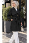 Trench Coat with Double Breasted Collar - 2