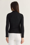 Women's Black Asymmetrical High Neck Button Detailed Knitted Blouse 575 60286492 - 7