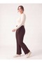 Women's Plus Size Spanish Leggings High Waist Elastic Brown Pants - 3