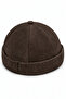 Men's Slim Corduroy Docker Hat with Velcro Adjustable Brimless Beanie - 3