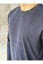 Washable Modal Fabric Basic Sweat m Navy Blue - 4