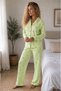 Women's Comfortable Cut Polka Dot Green Pajama Set - 4