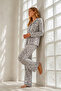 Women's Dowry Polka Dot Gray Pajama Set - 5