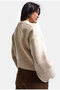Women's Beige W6-57 Oversize Buttoned Sweater Cardigan - 4