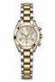 Women's Silver and Gold Color Steel Cord Stylish Wristwatch